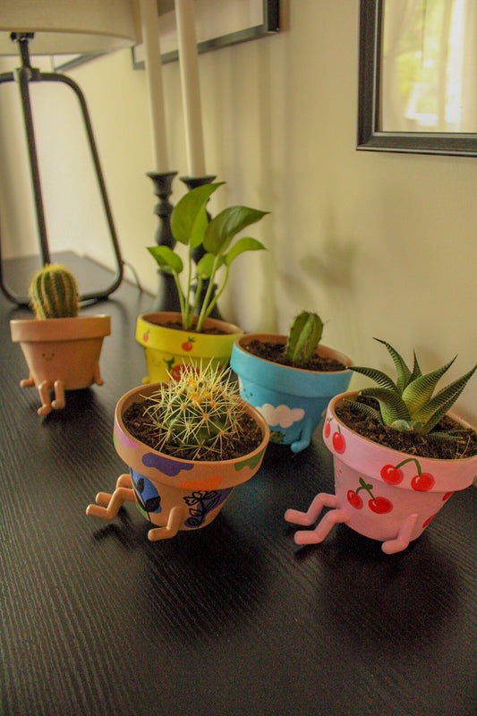 Hand-Painted with Plant